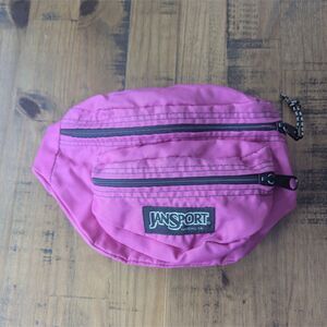 Vintage JanSport Fanny Pack Pink Made in USA Waist Bag Retro 2-Pocket